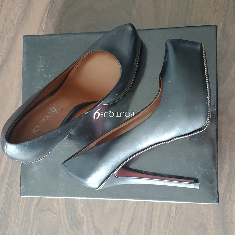 Zipper Black Boutique 9 Heels